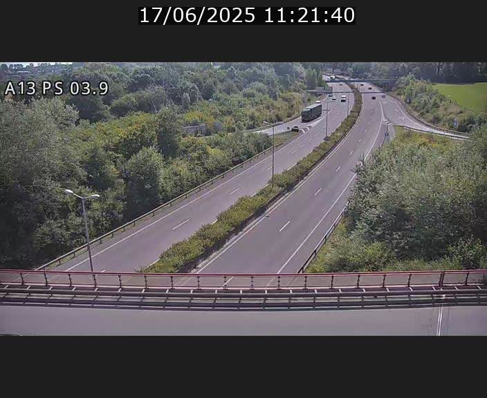 Traffic live webcam Luxembourg Differdange - A13 direction Esch-sur-Alzette - BK 3.9