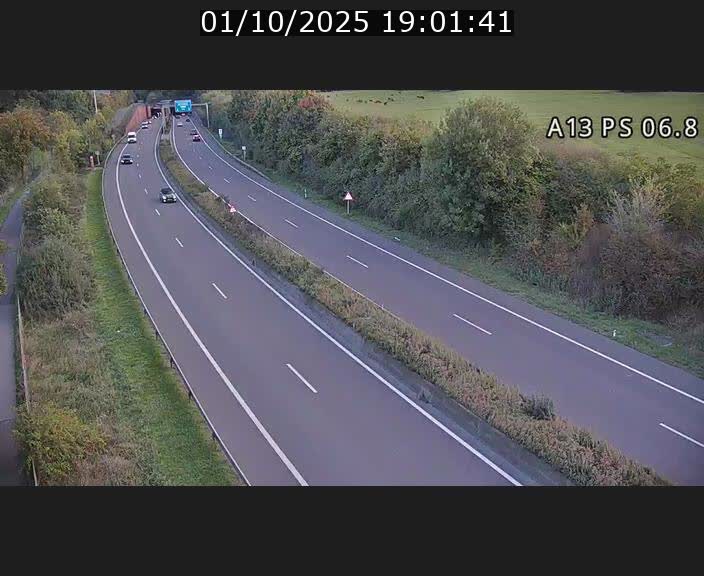 Traffic live webcam Luxembourg Ehlerange - A13 direction Esch-sur-Alzette - BK 6.8