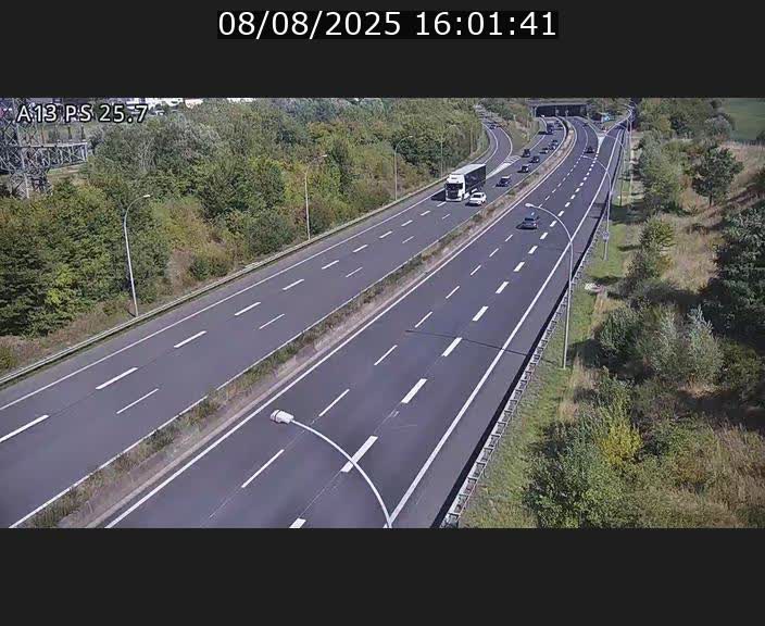 Traffic live webcam Luxembourg Frisange - A13 direction Allemagne - BK 26