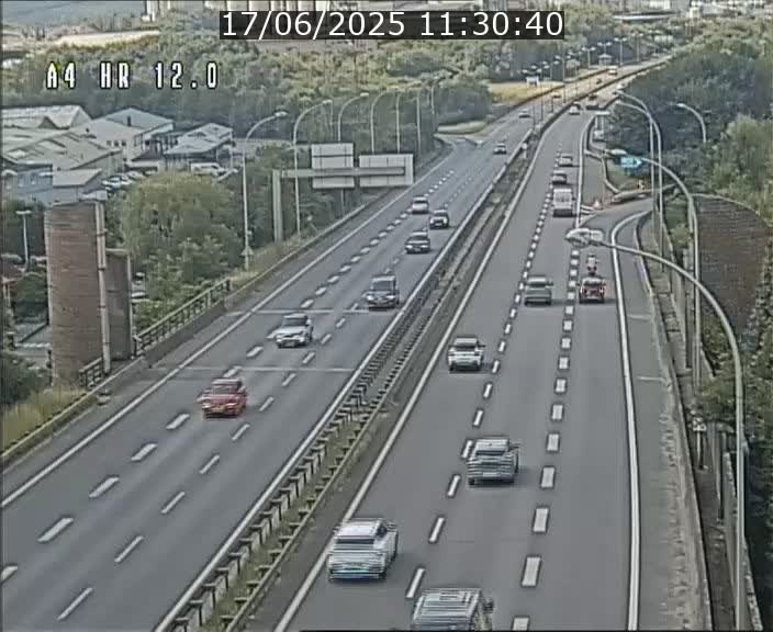 Traffic live webcam Luxembourg Jonction Foetz - A4 - BK 12.0 - direction Esch sur Alzette