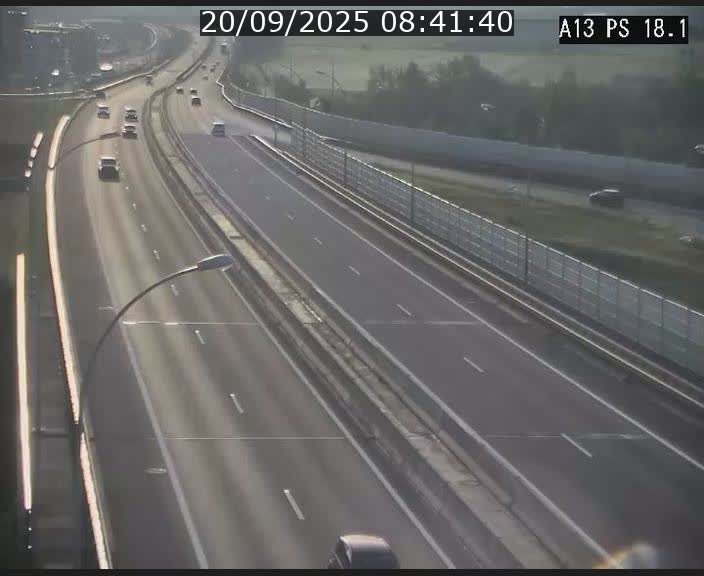 Traffic live webcam Luxembourg Dudelange - A13 direction Croix de Bettembourg - BK 18.1