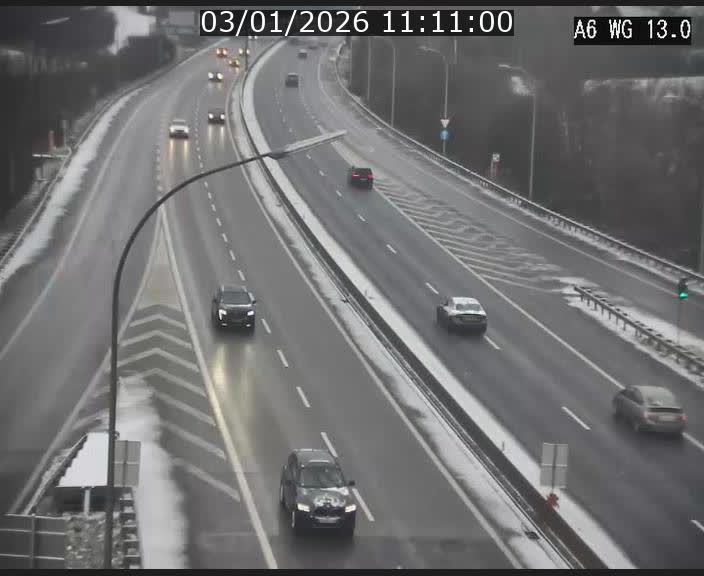 Traffic live webcam Luxembourg Mamer - A6 - BK 13 - direction Luxembourg/France/Allemagne