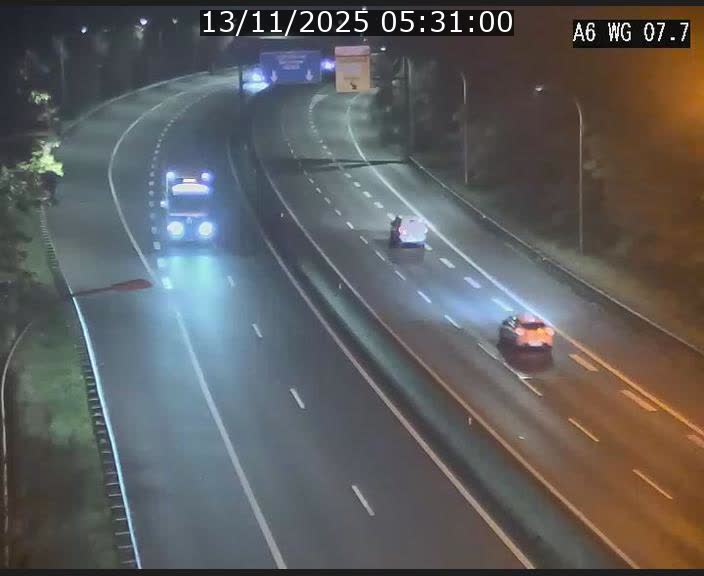 Traffic live webcam Luxembourg - Bridel - A6 - BK 7.7 - direction Belgique