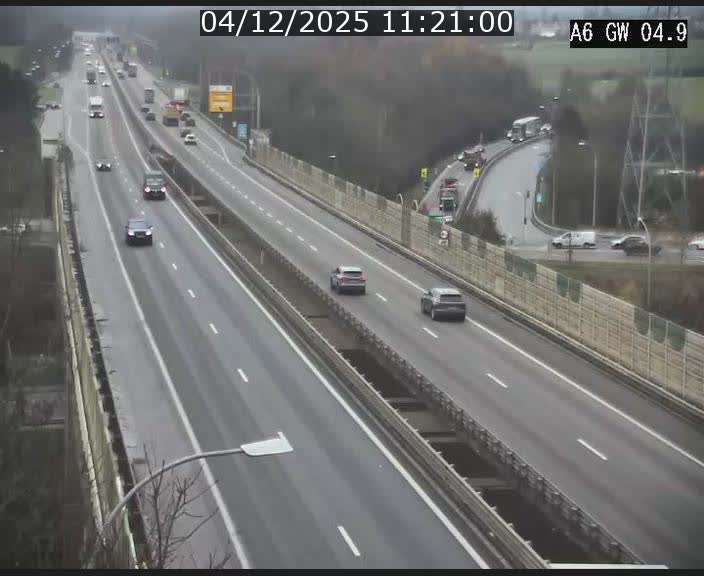Traffic live webcam Luxembourg Croix de Cessange - A6 - BK 4.9 - direction Belgique