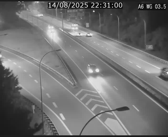 Traffic live webcam Luxembourg - Croix de Cessange - A6 - BK 3.5 - direction France/Allemagne