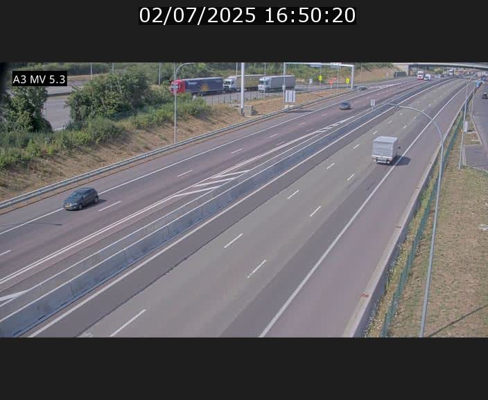 Webcam à l'Aire de Berchem au Luxembourg sur l'A3. Vue orientée vers la France