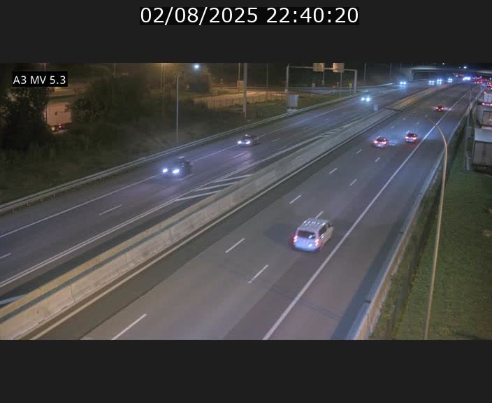 Webcam à l'Aire de Berchem au Luxembourg sur l'A3. Vue orientée vers la France