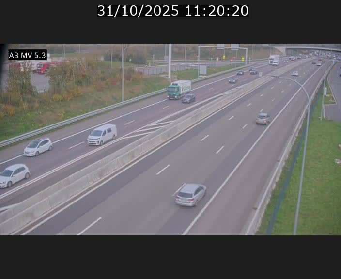 Webcam à l'Aire de Berchem au Luxembourg sur l'A3. Vue orientée vers la France