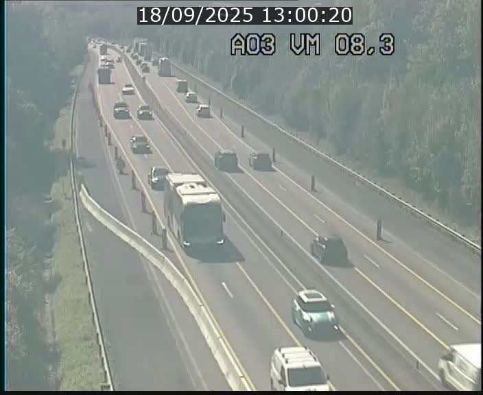 Traffic live webcam Luxembourg Bettembourg - A3 - BK 8.3 - direction France