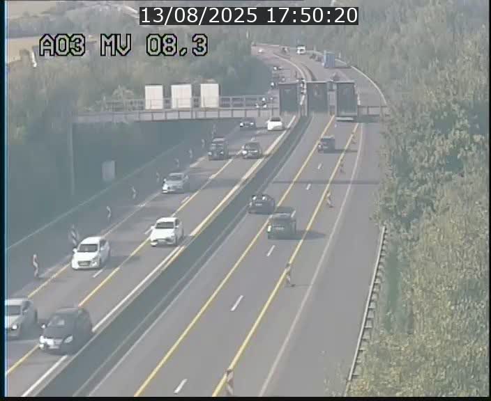 Webcam Autoroute après la Croix de Bettembourg en direction de Luxembourg sur l'A3