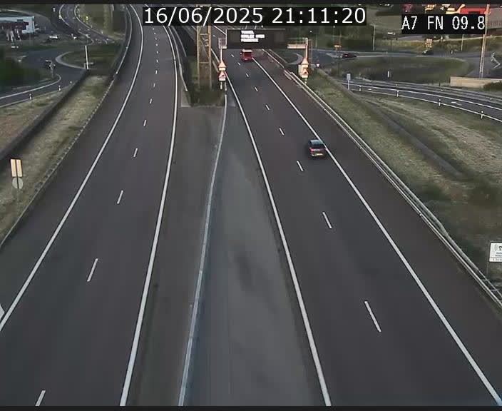 Caméra trafic Luxembourg - A7, Tunnel Gousselerbierg, sortie sud, direction rond-point Lorentzweiler (BK 9.9)
