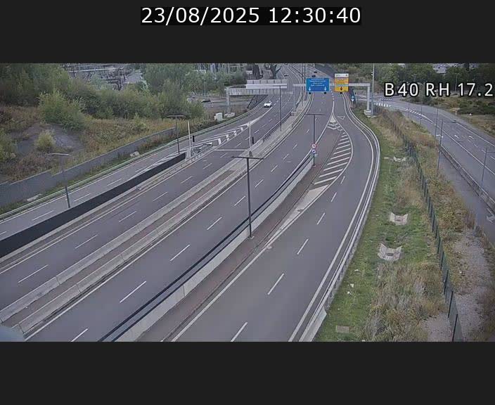 Webcam sur le contournement d'Esch Belval à hauteur de la sortie Université de Luxembourg. Vue orientée vers Luxembourg