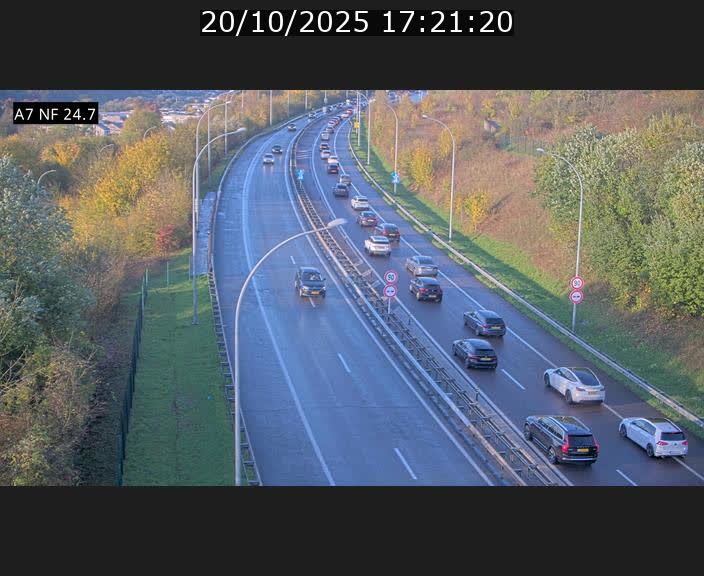 Caméra trafic Luxembourg - A7, Schieren direction Mersch