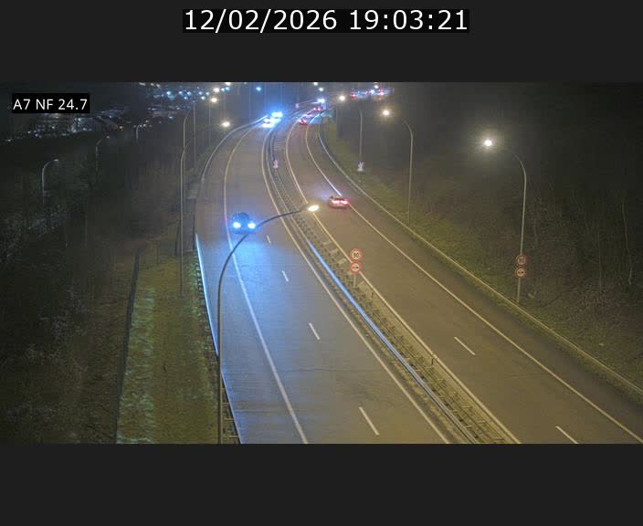 Caméra trafic Luxembourg - A7, Schieren direction Mersch