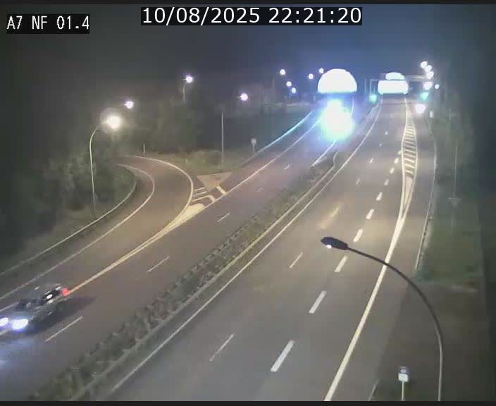 Caméra autoroute Luxembourg A7 - Echangeur Waldhaff - direction Tunnel Stafelter