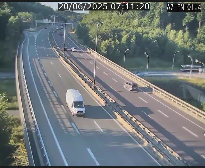 Caméra autoroute Luxembourg A7 - Tunnel Stafelter - direction Echangeur Grünewald