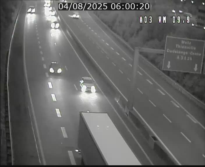 Webcam Autoroute à la Croix de Bettembourg - A3 - BK 9.9 - direction France