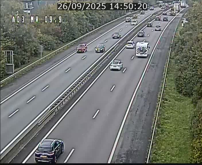 Webcam Autoroute à la Croix de Bettembourg - A3 - BK 9.9 - direction Luxembourg-Ville