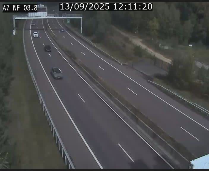 Webcam autoroute A7 au Luxembourg à la sortie du Tunnel Stafelter vers le Nord