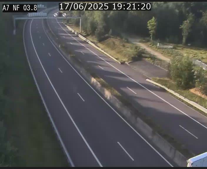 Webcam autoroute A7 au Luxembourg à la sortie du Tunnel Stafelter vers le Nord
