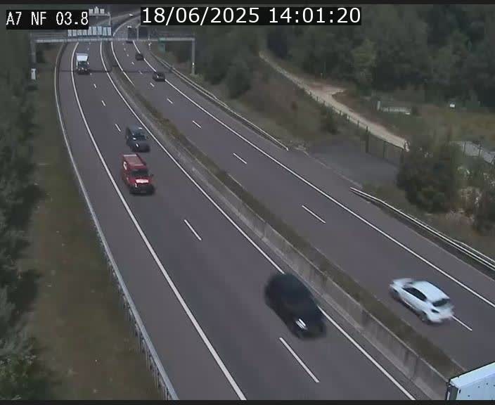 Webcam autoroute A7 au Luxembourg à la sortie du Tunnel Stafelter vers le Nord