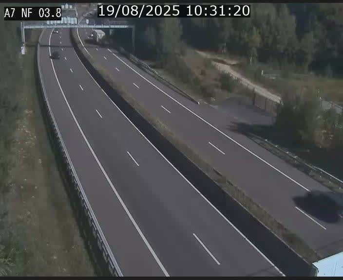 Webcam autoroute A7 au Luxembourg à la sortie du Tunnel Stafelter vers le Nord