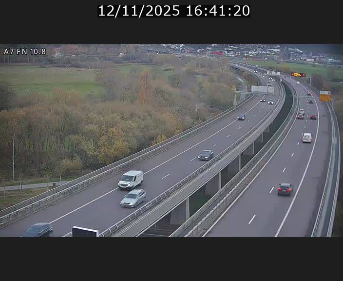 Caméra trafic Luxembourg - A7, Tunnel Gousselerbierg, sortie sud, direction rond-point Lorentzweiler (BK 10.8)