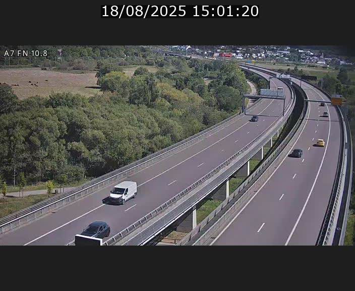 Caméra trafic Luxembourg - A7, Tunnel Gousselerbierg, sortie sud, direction rond-point Lorentzweiler (BK 10.8)