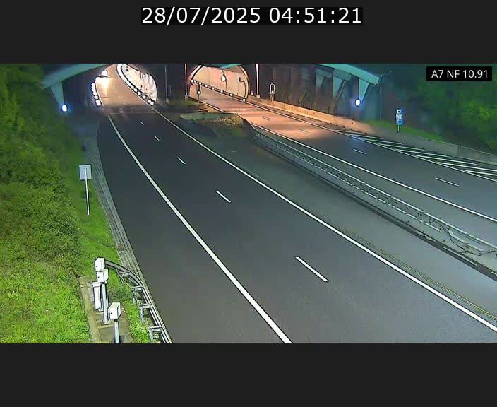 Caméra trafic Luxembourg - A7, Tunnel Gousselerbierg, entrée sud, direction Mersch