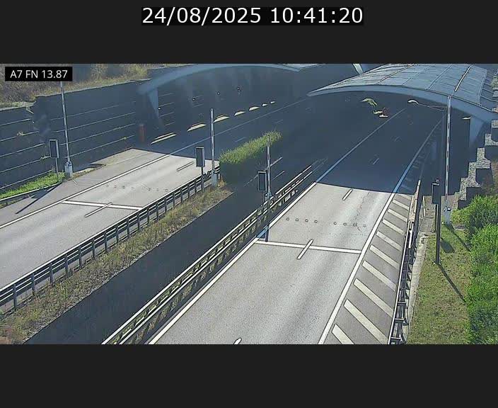 Caméra trafic Luxembourg - A7, Tunnel Gousselerbierg, entrée nord, direction Lorentzweiler