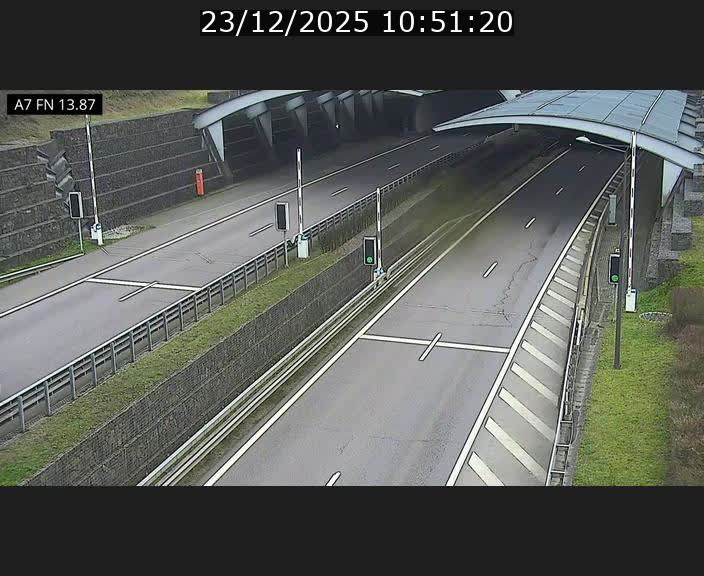 Caméra trafic Luxembourg - A7, Tunnel Gousselerbierg, entrée nord, direction Lorentzweiler