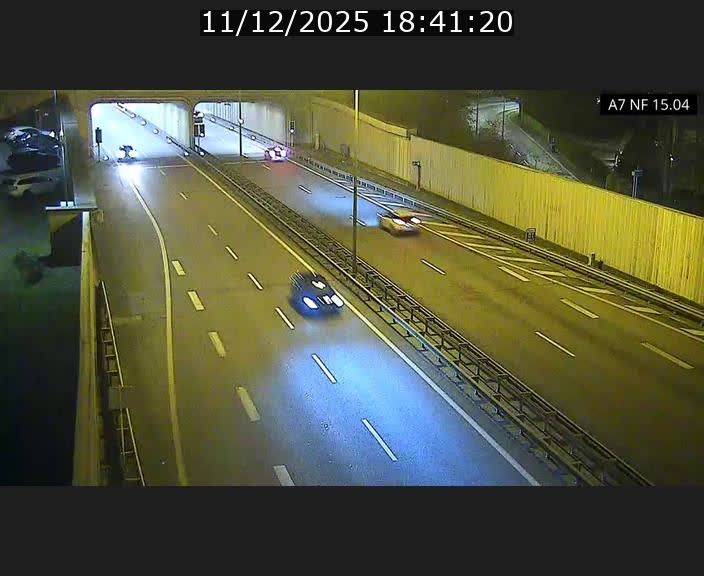 Caméra trafic Luxembourg - A7, Tunnel Mersch, entrée sud, direction Ettelbruck