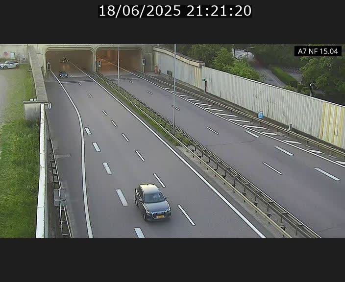 Caméra trafic Luxembourg - A7, Tunnel Mersch, entrée sud, direction Ettelbruck