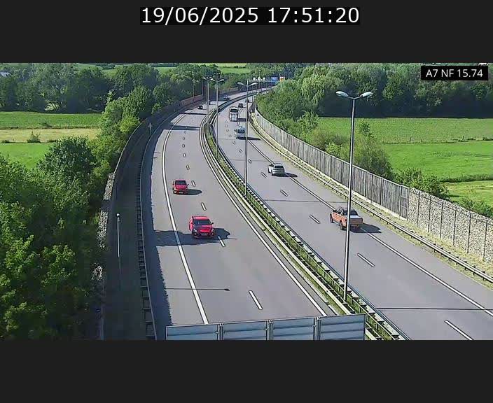 Caméra trafic Luxembourg - A7, Tunnel Mersch, entrée nord, direction Lorentzweiler