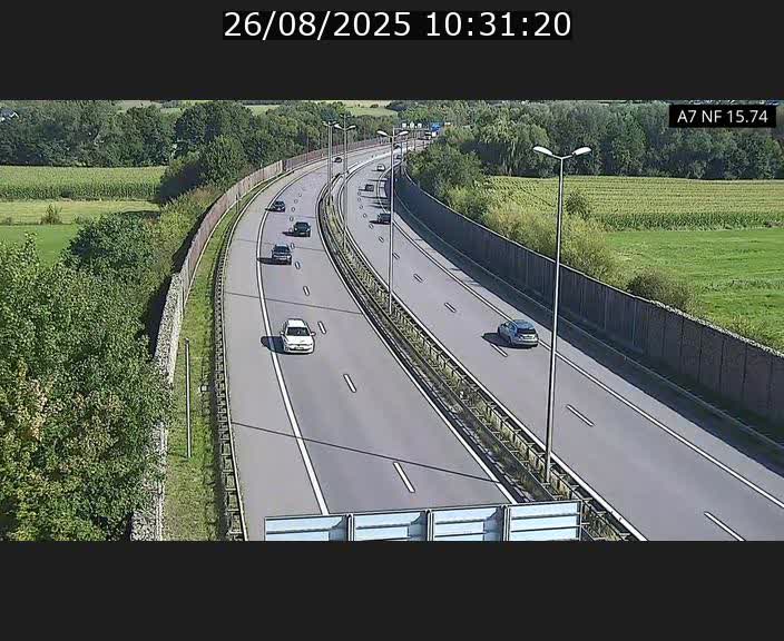 Caméra trafic Luxembourg - A7, Tunnel Mersch, entrée nord, direction Lorentzweiler
