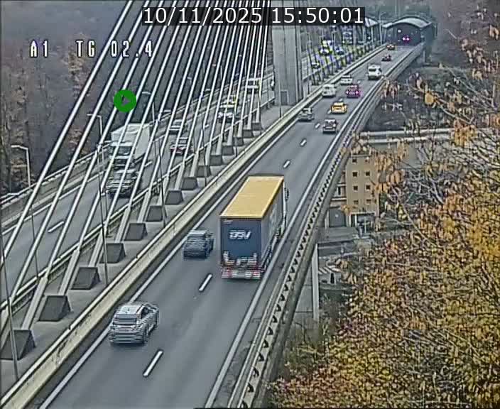 Traffic live webcam Luxembourg Sandweiler - A1 direction Luxembourg-ville - BK 2.4