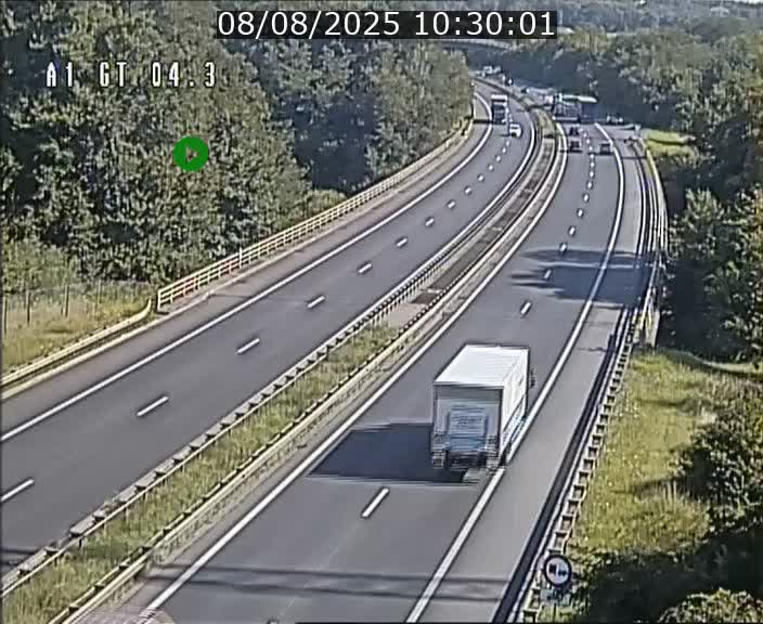 Traffic live webcam Luxembourg Itzig - A1 direction Sandweiler - BK 4.3
