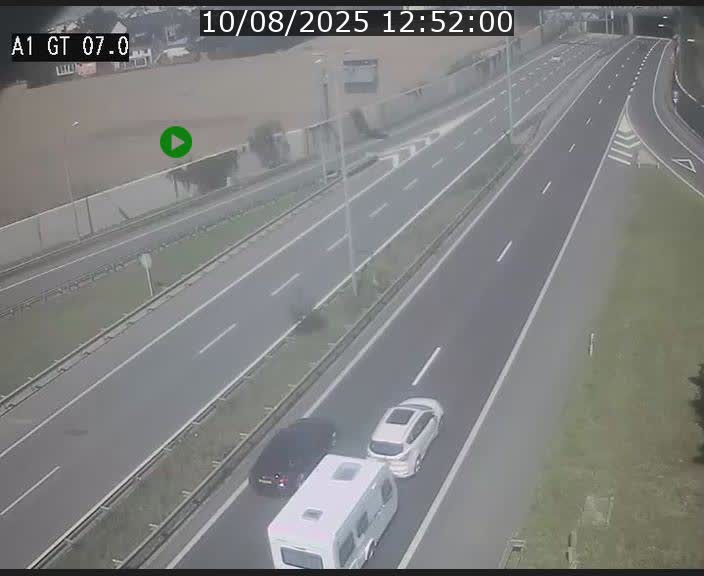 Traffic live webcam Luxembourg Cents - A1 direction Kirchberg - BK 7