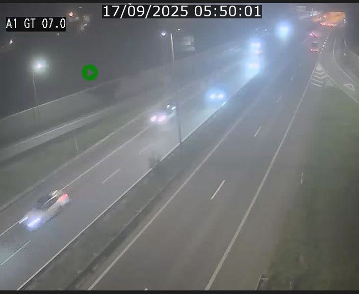 Traffic live webcam Luxembourg Cents - A1 direction Kirchberg - BK 7