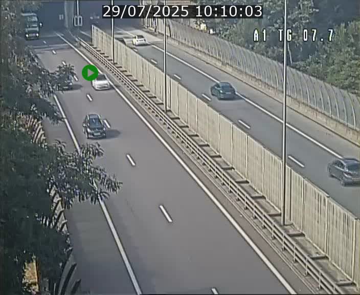 Traffic live webcam Luxembourg Kirchberg - A1 direction Luxembourg-ville - BK 7.7