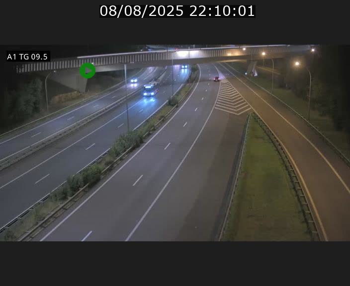 Traffic live webcam Luxembourg Jonction Grünewald - A1 direction Luxembourg-ville - BK 9.5