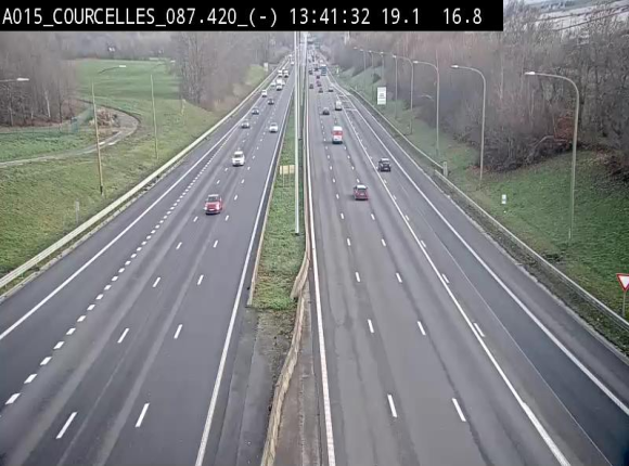 Webcam autoroute Belgique - Viesville - E42 direction Mons - BK 84.35