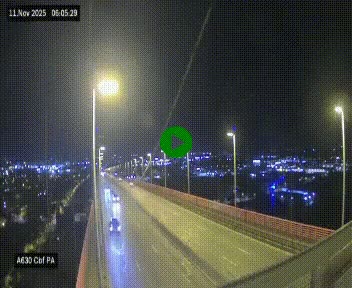 Webcam autoroute sur le périphérique de Bordeaux (A630) au nord de la ville. Caméra située sur le Pont d'Aquitaine.