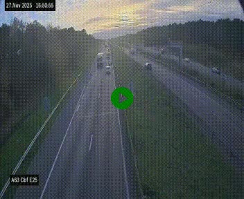 Webcam autoroute A63 en périphérie de Bordeaux au sud-est de la ville, en provenance du bassin d'Arcachon. Vue orientée vers Bordeaux