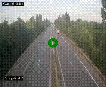 Webcam routière à la fin de la N10, en périphérique ouest d'Angouleme, proche de la jonction avec l'A10