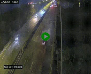 Webcam sur le périphérique de Bordeaux à l'est de la ville. Caméra située sur le Pont Mitterand sur la N230
