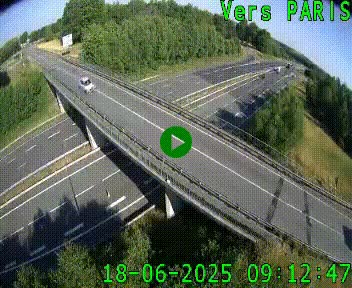 Clone of Caméra routière sur l'autoroute A20 au nord de Limoges, à la jonction avec la N520. Vue orientée vers Paris