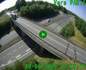 Clone of Caméra routière sur l'autoroute A20 au nord de Limoges, à la jonction avec la N520. Vue orientée vers Paris