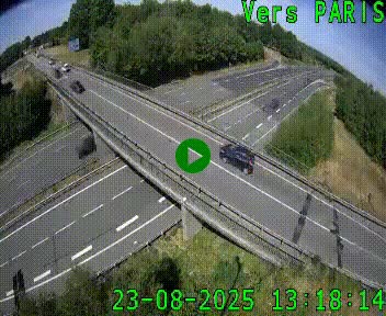 Clone of Caméra routière sur l'autoroute A20 au nord de Limoges, à la jonction avec la N520. Vue orientée vers Paris