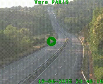 Caméra routière sur l'autoroute A20 à Bessines-sur-Gartempe. Vue orientée vers Paris